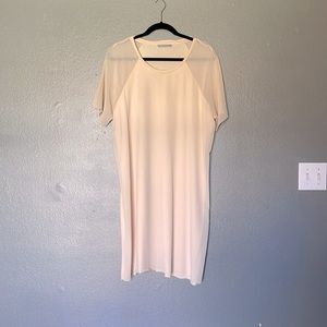 COS light peach/cream dress